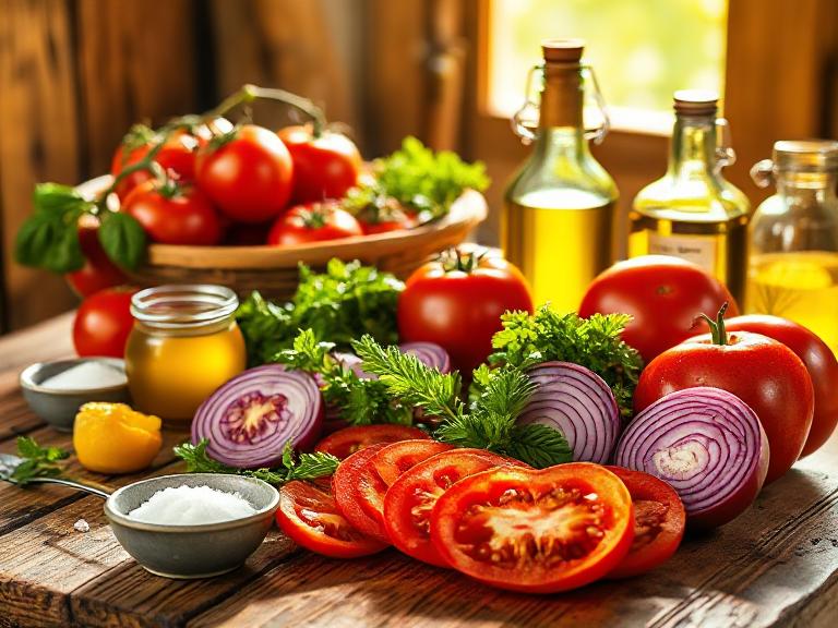 tomatensalat-mit-zwiebeln-zutaten