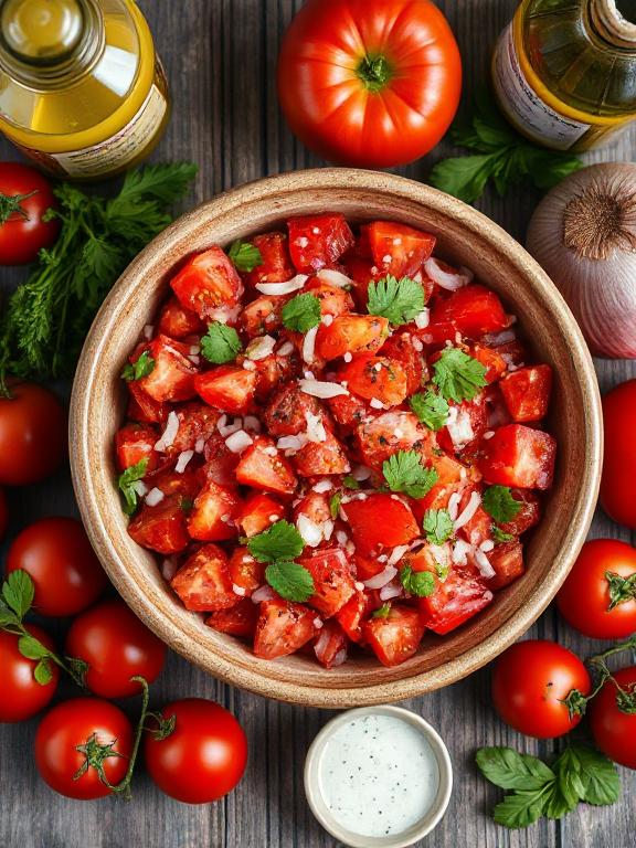 veganer-tomatensalat-zwiebeln